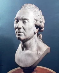 Georges Louis Leclercin (1707-88) Comte de Buffonin rintakuva, noin 1783 (marmori).