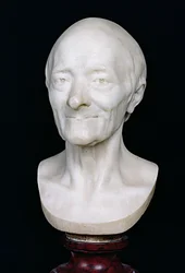 Voltairen (1694-1778) rintakuva ilman peruukkia, 1778