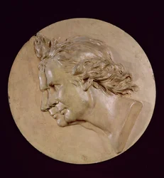Josephia (1740-1810) ja Etienne Montgolfieria (1745-99) kuvaava medaljonki
