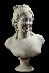 Madame Houdonin muotokuva (s. Marie Ange Cecile Langlois) (1765-1823) Jean Antoine Houdonin (1741-1828) veistos 1700-luvun Pariisi, Louvre-museo