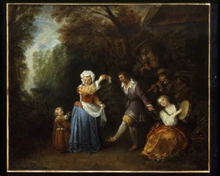 Country Dance (öljy kankaalle)