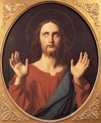 Kristus, Jean Auguste Dominique Ingres (1780-1867), öljy kankaalle, 80x66 cm.