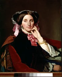 Madame Gonsen muotokuva. Josephine Caroline Maillen vaimon Gonsen (1815-1901) muotokuva. Jean Auguste Dominique Ingresin (1780-1867) maalaus (Jean-Auguste-Dominique Ingres)