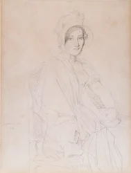Muotokuva Marie Marcozista, myöhemmin Vicomtesse de Senonnes de Senonnesista, 1813 (grafiittikynä kudottupaperilla)