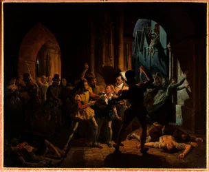 Maximilian of Bethune pakenee Saint Barthelemyn verilöylystä. Maximilian of Bethune (josta tuli Sullyn herttua 1559-1641), varttui Burgundin korkeakoulussa Pariisissa, pelasti Henrik Navarralainen (1553-1610) (silloinen kuningas Henrik IV) ja hänestä tuli 