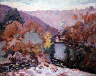 Maisema La Creusessa, Bretagnessa, n. 1910 (öljy kankaalle)