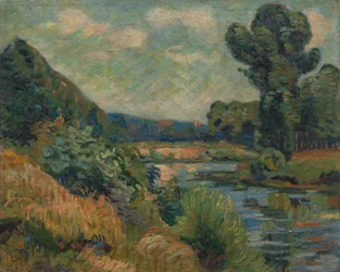 Marnen rannat Charentonissa, noin 1895 (öljy kankaalle).
