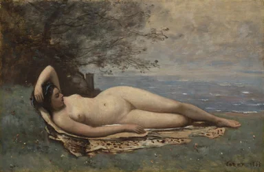 Bacchante meren rannalla, 1865.