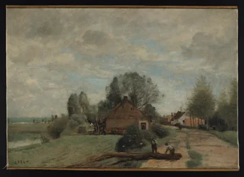 La Route aux Boucherons, Arleux-du-Nord, heinäkuu 1871 (öljy kankaalle)