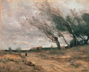Tuulenpuuska Jean-Baptiste-Camille Corot