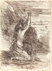 Maria Magdalena polvillaan Madeleine a genoux, 1858.