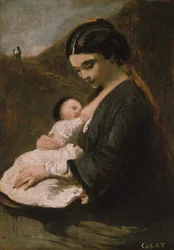 Äiti ja lapsi, luultavasti 1860-luku.