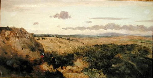 Vuoristomaisema, n. 1855-1860 (öljy kankaalle)