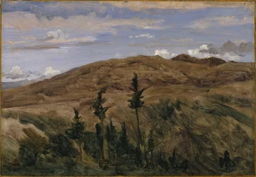 Vuoret Auvergnessa, 1841-42 (öljy paperille kankaalle)