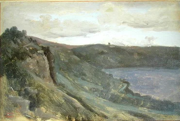Tiberin rannat, kukkuloiden ympäröimä, n. 1825-27 (öljy kankaalle)