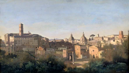 Forum Farnesen puutarhoista nähtynä, Rooma, 1826
