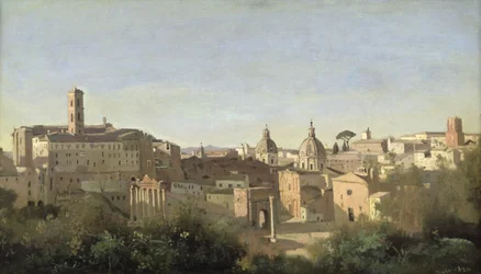 Forum nähtynä Rooman Farnese Gardensista