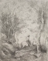 The Great Cavalier in the Wood, alkuperäinen jäljennös 1854, painettu 1921.