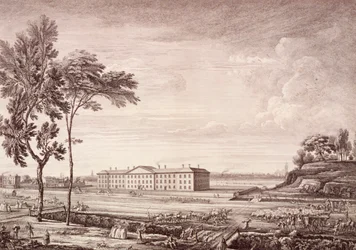 Näkymä Lontoon sairaalasta Whitechapel Roadilla, 1753