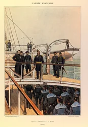 Kapteeni Jules Richardin ranskalaisen armeijan tyypit ja univormut, kuvittanut Edouard Detaille (1848-1912): Marine: Revue d