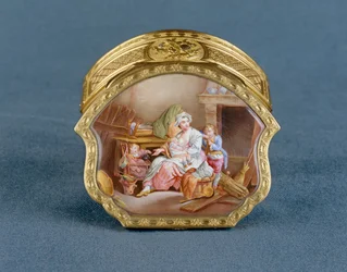 Jean-Marie TironSnuffbox: Tiron: " Scilence tai hyvä äiti " J. -B. Greuze1766-1767 ...