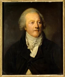 Armand Gensonnen (1758 - 1793) muotokuva valmistelukunnan lakiasäätävän kokouksen jäsenestä. Johannes Kastaja Greuzen (1725-1805) maalaus