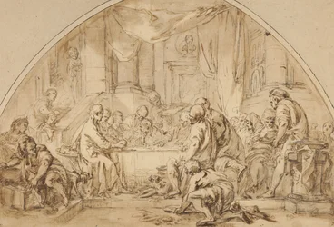 Tutkimus viimeistä ehtoollista varten, n. 1792
