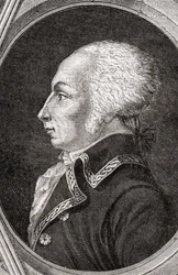 Francois Christophe Kellermann, kaiverrettu Pannemaker-Ligny, Louis Blancin (1811-82) teoksesta "Histoire de la Revolution Francaise"