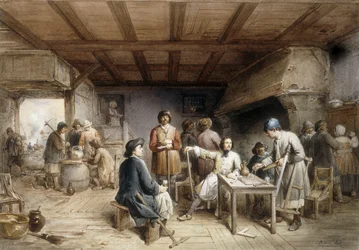 Laivantekijät lepäämässä, 1846
