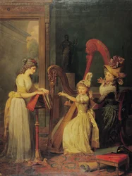 Madame de Genlisin harpputunti Mademoiselle d