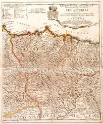 Asturian kartta (Espanja) (kaiverrus