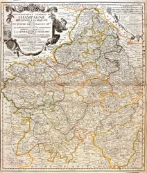 Kartta samppanjasta (Ranska) (kaiverrus