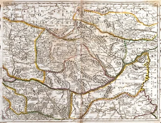 Kartta Moravian Wallachia (Tšekki) (kaiverrus