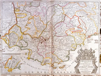 Provencen kartta (Ranska) (kaiverrus