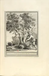 La mort et le bûcheron Kuolema ja puunhakkaaja, 1755.
