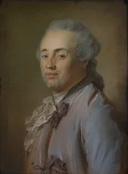 Abel Francois Poisson de Vandieres, markiisi de Marigny (1727-1781), kirjoittanut Perronneau, Jean Baptiste (1715-1783). Pastelli Bristol-taululla. Mitat: 64x50 cm. Tukholman kansallismuseo