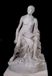 Voltairen (1694-1778) istuva patsas 1776 (marmori)