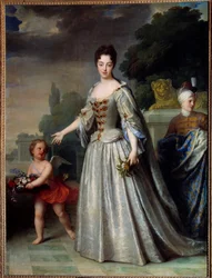 Muotokuva Savoielaisen Marie Adelaiden, Ranskan Burgundin herttuattaren delfiinistä (1685-1712). Jean Baptiste Santerren (1651-1717) maalaus