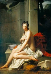 Susanna kylpemässä, Jean-Baptiste Santerre (1651-1717), öljy kankaalle, 200x145 cm
