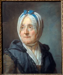 Madame Chardinin muotokuva Francoise Marguerite Pouget (1707-1791) Pastellimaalaus Jean Baptiste Simeon Chardinilta (1699-1779) 1775 Su. 0,46x0,38 m - Madame Chardinin muotokuva, syntynyt Francoise Marguerite Pouget (1707-1791). Pastellimaalaus Jean Bapt