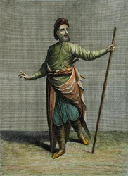 Armenialainen arkkitehti, levy 88 kokoelmasta "Collection of Cent Estampes, jotka edustavat Levantin eri kansoja, piirretty maalauksille luonnosta..."