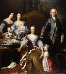 Augusta Saxe-Gotha, Walesin prinsessa perheensä ja perheensä jäsenineen, 1739