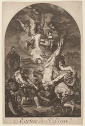 Martire de St. Pierre Pyhän Pietarin marttyyrikuolema, n. 1750-luku.