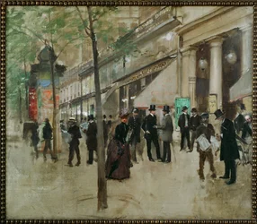 Bulevardi Theatre des Varietesin edessä, Pariisi (maalaus kankaalle)