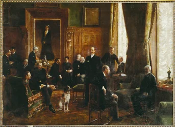 Kreivitär Potockan salonki vuonna 1887 (maalaus kankaalle)
