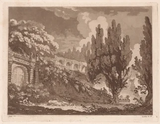 Portaat italialaisessa puutarhassa, 1766.
