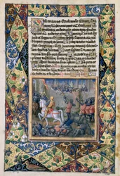 neiti Lat. Q.v.I.126 f.38v Rehabeam käy sotaa Jerobeamia vastaan, Louis d