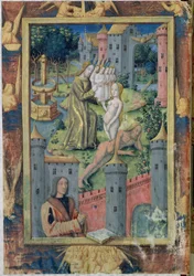 neiti Lat. Q.v.I.126 fol.11 Eevan luominen Louis of Orleansin tuntien kirjasta, 1490
