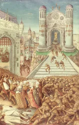 Nouv Acqu Fr 24920 fol.12 The Abduction of Helen, "History of the Destruction of the Troy", noin 1500