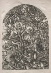 Apokalypsi: Peto, jolla on seitsemän päätä ja kymmenen sarvea, 1546-1556.